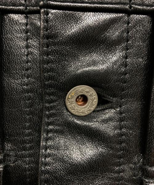 Y'2 leather（ワイツーレザー）Y'2 leather (ワイツーレザー) 1ST TYPE JEAN JACKET ブラック サイズ:42の古着・服飾アイテム