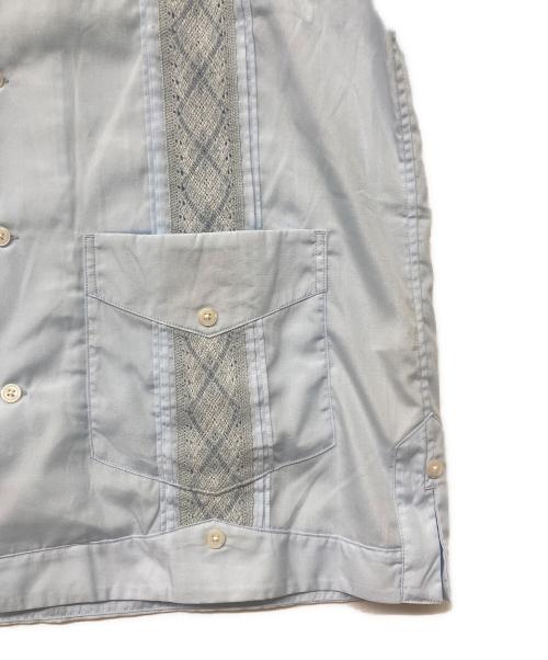 Schott（ショット）Schott (ショット) BRAID CUBA SHIRT/ブレイド キューバシャツ ブルー サイズ:XLの古着・服飾アイテム