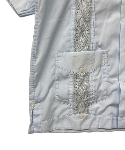 Schott（ショット）Schott (ショット) BRAID CUBA SHIRT/ブレイド キューバシャツ ブルー サイズ:XLの古着・服飾アイテム