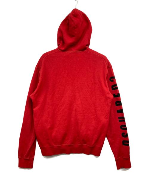 DSQUARED2（ディースクエアード）DSQUARED2 (ディースクエアード) ジップパーカー レッド サイズ:Mの古着・服飾アイテム