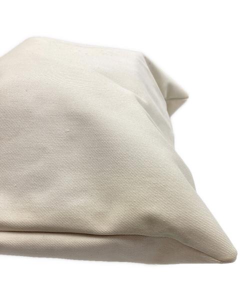 Yves Saint Laurent Rive Gauche（イヴ・サンローラン リヴ・ゴーシュ）Yves Saint Laurent Rive Gauche (イヴ・サンローラン リヴ・ゴーシュ) ベロアロゴキャンバスカハラトートバッグ ホワイト×ブラックの古着・服飾アイテム