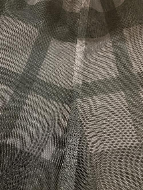 BLUE LABEL CRESTBRIDGE（ブルーレーベルクレストブリッジ）BLUE LABEL CRESTBRIDGE (ブルーレーベルクレストブリッジ) チェックチュールスカート ブラック サイズ:Mの古着・服飾アイテム