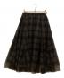 BLUE LABEL CRESTBRIDGE（ブルーレーベルクレストブリッジ）の古着「チェックチュールスカート」｜ブラック