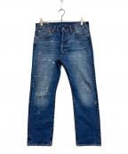 LEVI'S PReMIUM×JOURNAL STANDARDリーバイス プレミアム×ジャーナルスタンダード）の古着「501セルビッチペイントデニムパンツ」｜ブルー