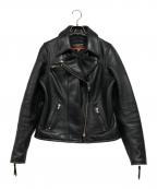 KADOYAカドヤ）の古着「ダブルライダースジャケット」｜ブラック