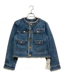 Lily Brown（リリーブラウン）の古着「25AW ノーカラークラシカルデニムジャケット」｜インディゴ