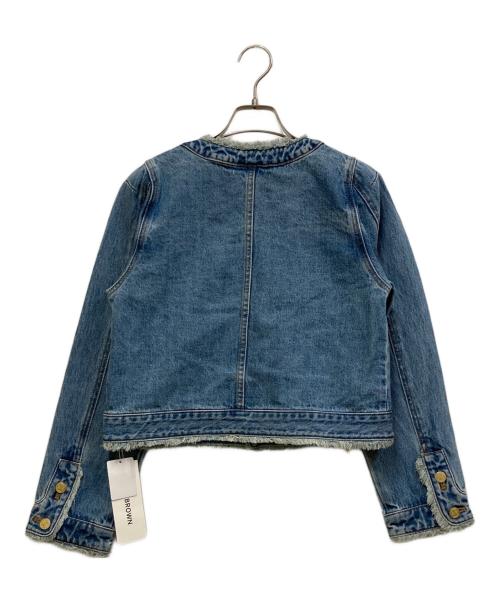 Lily Brown（リリーブラウン）Lily Brown (リリーブラウン) 25AW ノーカラークラシカルデニムジャケット インディゴ サイズ:FREE 未使用品の古着・服飾アイテム