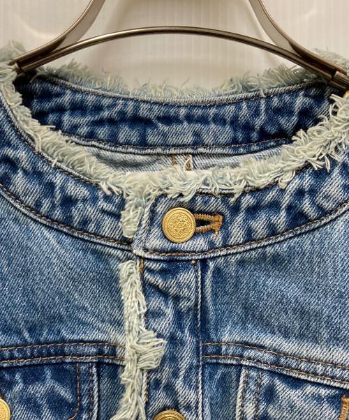 Lily Brown（リリーブラウン）Lily Brown (リリーブラウン) 25AW ノーカラークラシカルデニムジャケット インディゴ サイズ:FREE 未使用品の古着・服飾アイテム