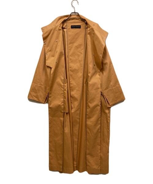 HIROKO KOSHINO（ヒロコ コシノ）HIROKO KOSHINO (ヒロコ コシノ) ストレッチタフタロングコート オレンジ サイズ:Mの古着・服飾アイテム