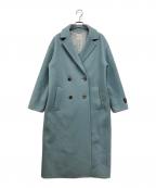 KUMIKYOKUクミキョク）の古着「ダブルコート」｜スカイブルー