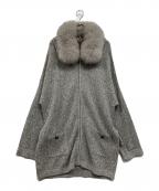 HIROKO KOSHINOヒロコ コシノ）の古着「ジップアップニットコート」｜グレー