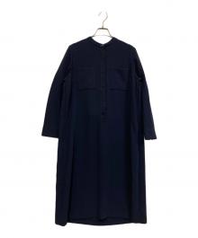 Paul Stuart（ポールスチュアート）の古着「NEOダブルクロス ワンピース」｜ネイビー