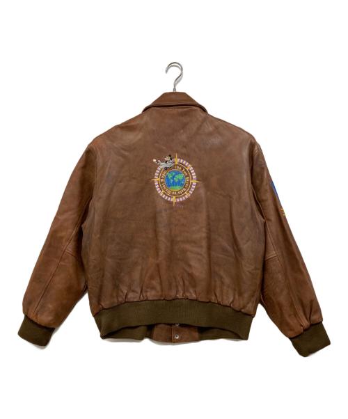 Disney Imagineering（ディズニー イマジニアリング）Disney Imagineering (ディズニー イマジニアリング) フライトジャケット ブラウン サイズ:LARGEの古着・服飾アイテム