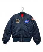 ALPHAアルファ）の古着「MA-1ジャケット」｜ネイビー