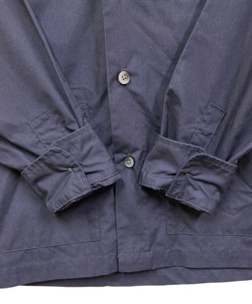 stussy（ステューシー）stussy (ステューシー) ワッペンロゴワークオープンカラーシャツ ネイビー サイズ:Sの古着・服飾アイテム