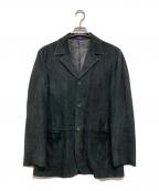 PAUL SMITHポールスミス）の古着「スウェードテーラードジャケット」｜ブラック