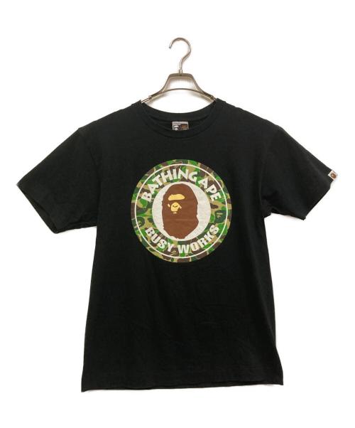 A BATHING APE（アベイシングエイプ）A BATHING APE (アベイシングエイプ) BUSY WORKS TEE ブラック サイズ:Lの古着・服飾アイテム
