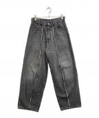 MM6 Maison Margielaエムエムシックスメゾンマルジェラ）の古着「ローエッジジーンズ」｜グレー