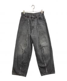 MM6 Maison Margiela（エムエムシックスメゾンマルジェラ）の古着「ローエッジジーンズ」｜グレー
