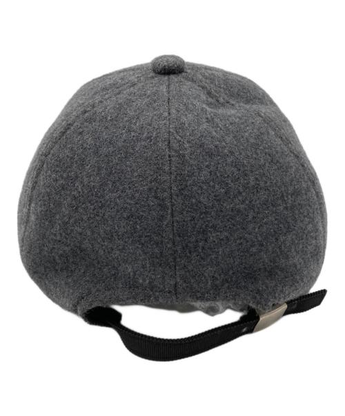 sacai（サカイ）sacai (サカイ) 22AW Sロゴ ウールメルトン 6パネル キャップ グレーの古着・服飾アイテム