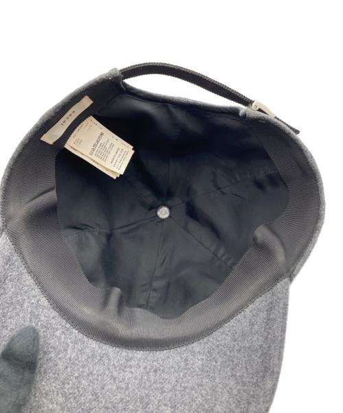 sacai（サカイ）sacai (サカイ) 22AW Sロゴ ウールメルトン 6パネル キャップ グレーの古着・服飾アイテム