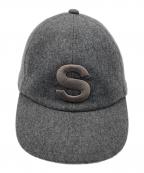 sacaiサカイ）の古着「22AW Sロゴ ウールメルトン 6パネル キャップ」｜グレー