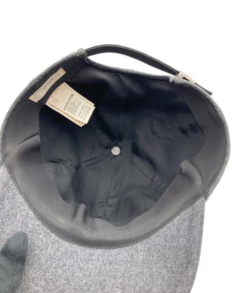 sacai（サカイ）sacai (サカイ) 22AW Sロゴ ウールメルトン 6パネル キャップ グレーの古着・服飾アイテム