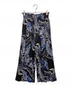 PLEATS PLEASEプリーツプリーズ）の古着「総柄プリーツパンツ」｜ブラック×パープル