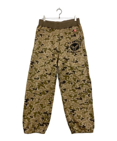 Road Stoller（ロード ストローラー）ROAD STOLLER (ロード ストローラー) カモフラスウェットパンツ カーキ サイズ:XLの古着・服飾アイテム