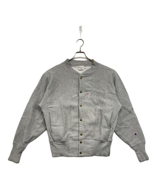 Champion REVERSE WEAVE（チャンピオン リバース ウィーブ）Champion REVERSE WEAVE (チャンピオン リバース ウィーブ) スナップボタンスウェットジャケット グレー サイズ:Lの古着・服飾アイテム