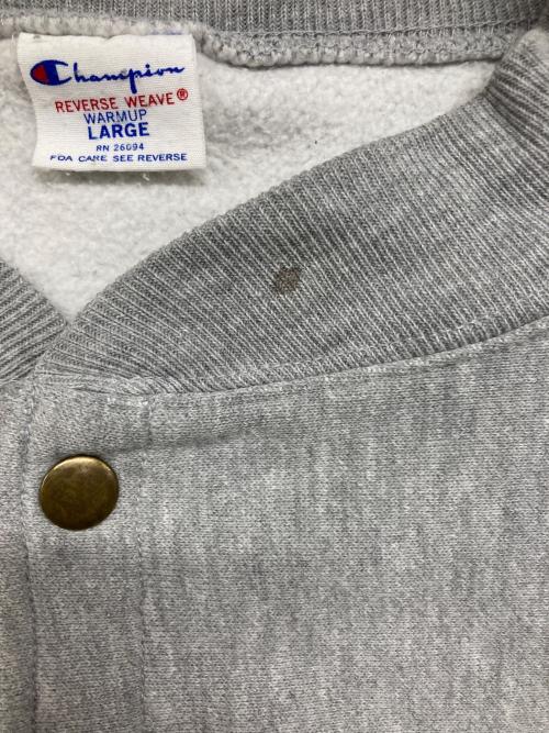 Champion REVERSE WEAVE（チャンピオン リバース ウィーブ）Champion REVERSE WEAVE (チャンピオン リバース ウィーブ) スナップボタンスウェットジャケット グレー サイズ:Lの古着・服飾アイテム