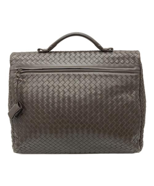 BOTTEGA VENETA（ボッテガベネタ）BOTTEGA VENETA (ボッテガベネタ) イントレチャートダレスバッグ ブラウンの古着・服飾アイテム