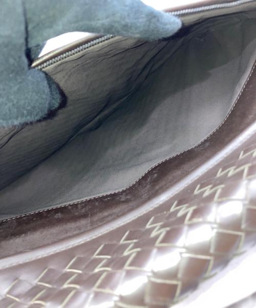 BOTTEGA VENETA（ボッテガベネタ）BOTTEGA VENETA (ボッテガベネタ) イントレチャートダレスバッグ ブラウンの古着・服飾アイテム