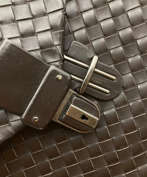 BOTTEGA VENETA（ボッテガベネタ）BOTTEGA VENETA (ボッテガベネタ) イントレチャートダレスバッグ ブラウンの古着・服飾アイテム