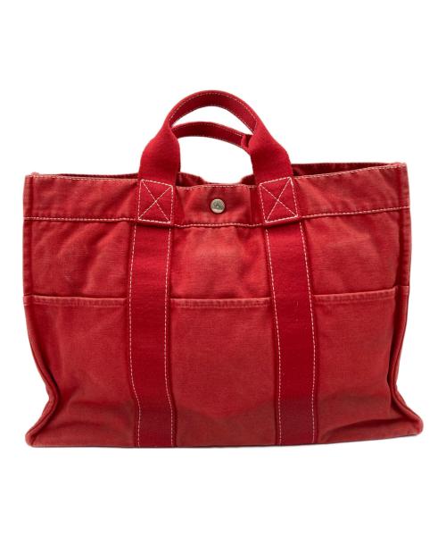 HERMES（エルメス）HERMES (エルメス) ドーヴィルMM / トートバッグ レッドの古着・服飾アイテム