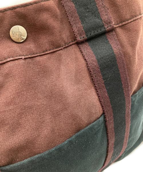 HERMES（エルメス）HERMES (エルメス) バイカラードーヴィルMM ネイビー×ブラウンの古着・服飾アイテム