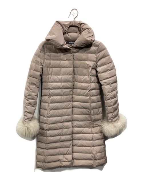 UNITED ARROWS TOKYO（ユナイテッドアローズトウキョウ）UNITED ARROWS TOKYO (ユナイテッドアローズトウキョウ) フォックスファー付ダウンコート ベージュ サイズ:38の古着・服飾アイテム