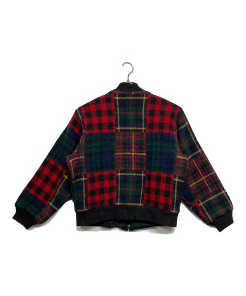 WOOLRICH（ウールリッチ）WOOLRICH (ウールリッチ) パッチワークウールブルゾン レッド サイズ:Mの古着・服飾アイテム