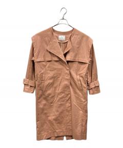 中古・古着通販】YORI (ヨリ) ウールノーカラーコート ベージュ サイズ