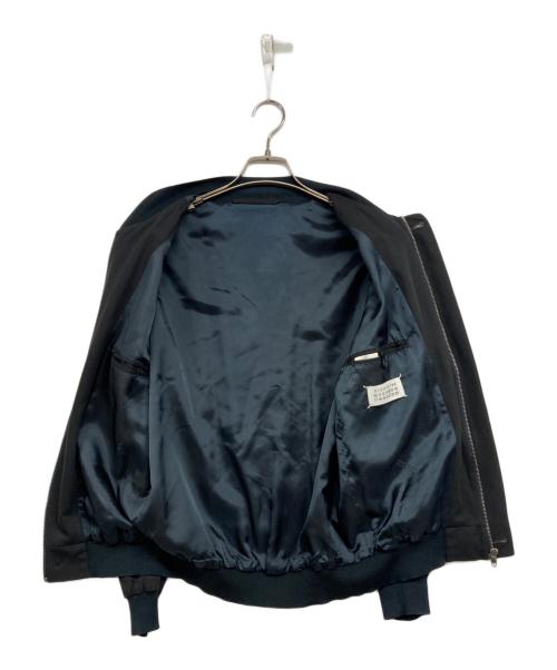 Maison Martin Margiela（メゾンマルタンマルジェラ）Maison Martin Margiela (メゾンマルタンマルジェラ) レーヨンウール混紡ブルゾン ブラック サイズ:44の古着・服飾アイテム