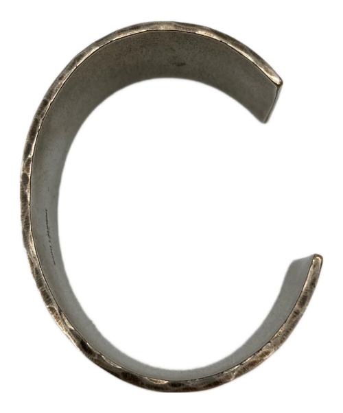 Saint Laurent Paris（サンローランパリ）Saint Laurent Paris (サンローランパリ) ハンマードオープンバングル シルバーの古着・服飾アイテム