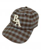 A BATHING APEア ベイシング エイプ）の古着「CHECK APPLIQUE PANEL CAP」｜ブラウン
