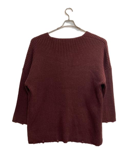 SUM1 STYLE（スミスタイル）SUM1 STYLE (スミスタイル) ダメージニット レッド サイズ:ＦＲＥＥの古着・服飾アイテム