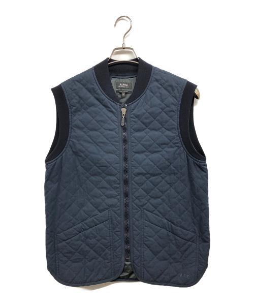 A.P.C.（アーペーセー）A.P.C. (アーペーセー) キルティングベスト ネイビー サイズ:Sの古着・服飾アイテム