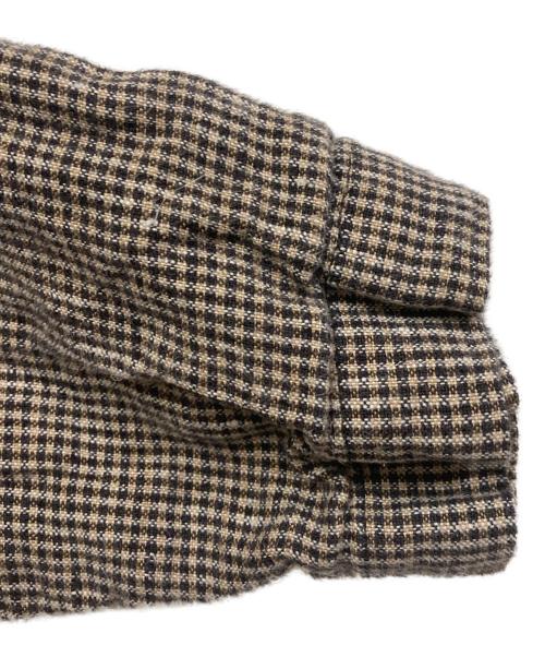 FLAX（フラックス）FLAX (フラックス) リネンチェックシャツ ベージュ サイズ:Lの古着・服飾アイテム
