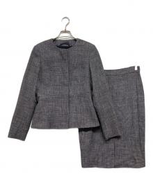 MaxMara（マックスマーラ）の古着「リネン混ツイードセットアップ」｜ネイビー