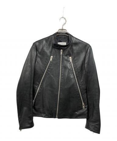 martin margiela ブラックレザー 38サイズ 中古・古着通販】Maison Margiela (メゾンマルジェラ) 八の字ジップ