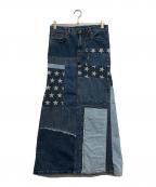 Hysteric Glamourヒステリックグラマー）の古着「パッチワークデニムスカート」｜インディゴ