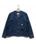 CAL O LINE（キャルオーライン）の古着「ノーカラーエンジニアデニムジャケット」｜ブルー