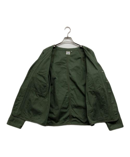 orSlow（オアスロウ）orSlow (オアスロウ) ノーカラージャケット グリーン サイズ:2の古着・服飾アイテム